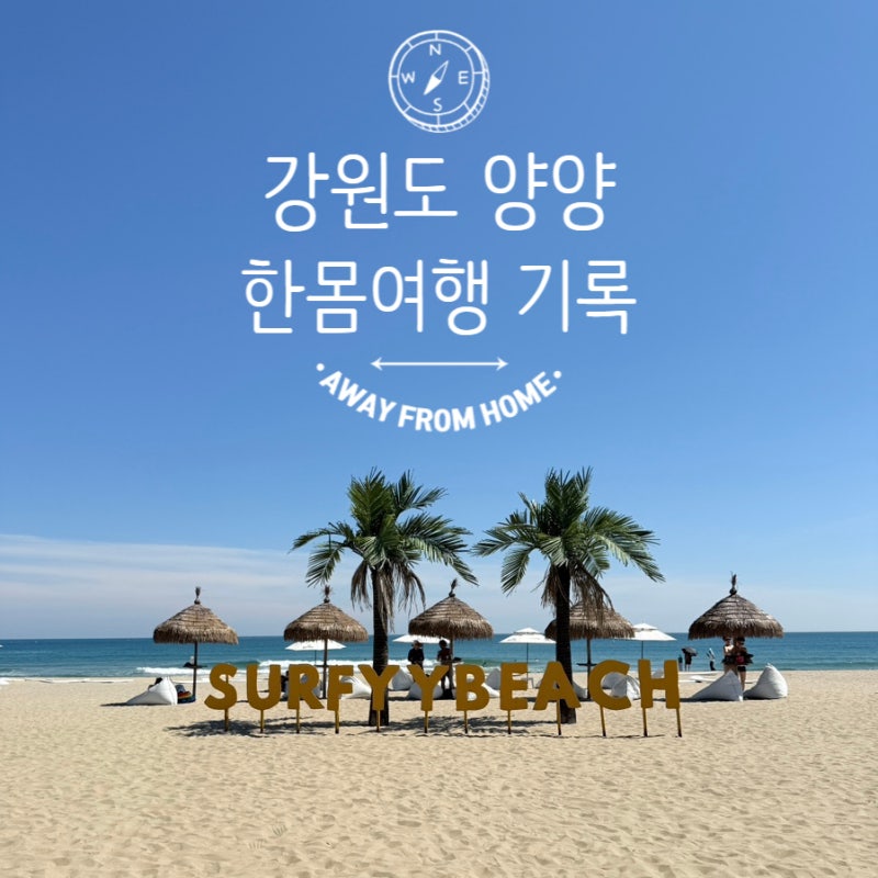 강원도 양양 한몸 여행 서피비치 낙산사 낙산해수욕장 태닝