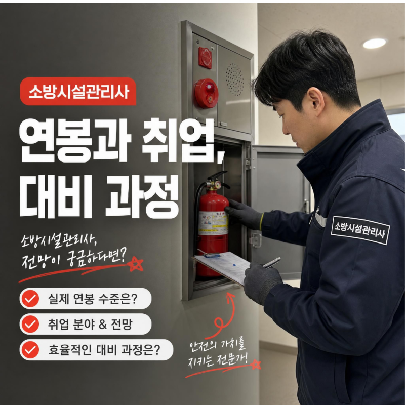 소방시설관리사 연봉 총정리! 어렵대도 도전하는 이유!