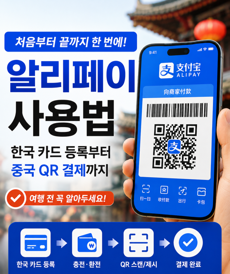 알리페이 사용법, 한국 카드 등록부터 중국 QR 결제까지 한 번에