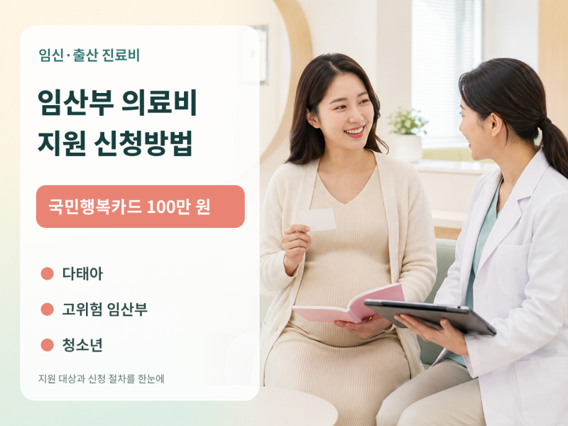 임산부 의료비 지원 신청방법/국민행복카드 100만원·다태아·고위험 임산부·청소년
