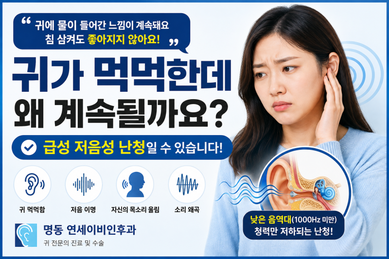 급성 저음성 난청 "소리는 잘 들리는데 귀가 먹먹해요."