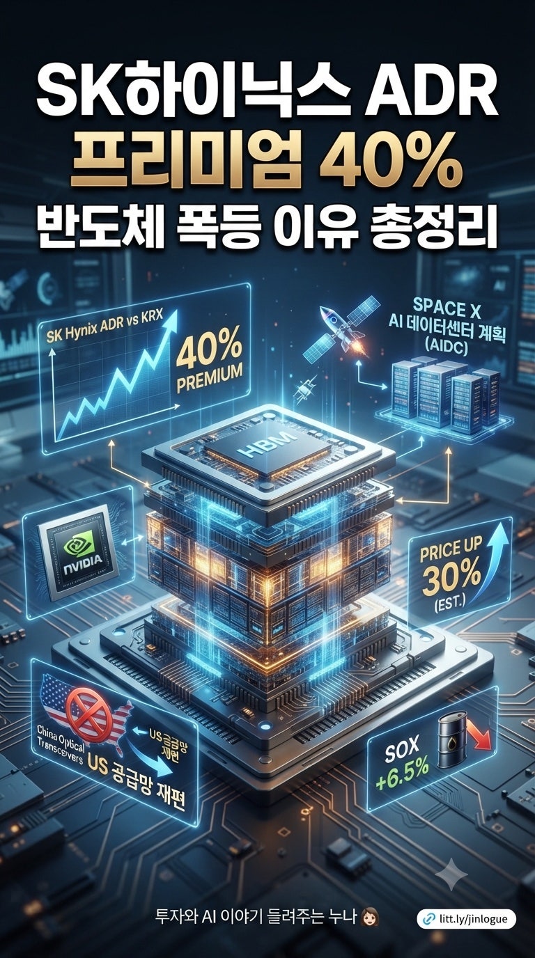 SK하이닉스 ADR 프리미엄 40%, 반도체 폭등 이유 총정리