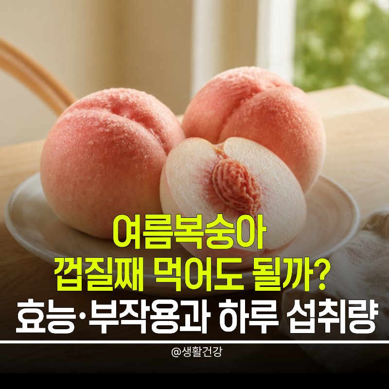 "복숭아 먹고 입안이 간질간질.." 여름 복숭아 껍질째 먹어도 될까? 효능·부작용과 하루 섭취....