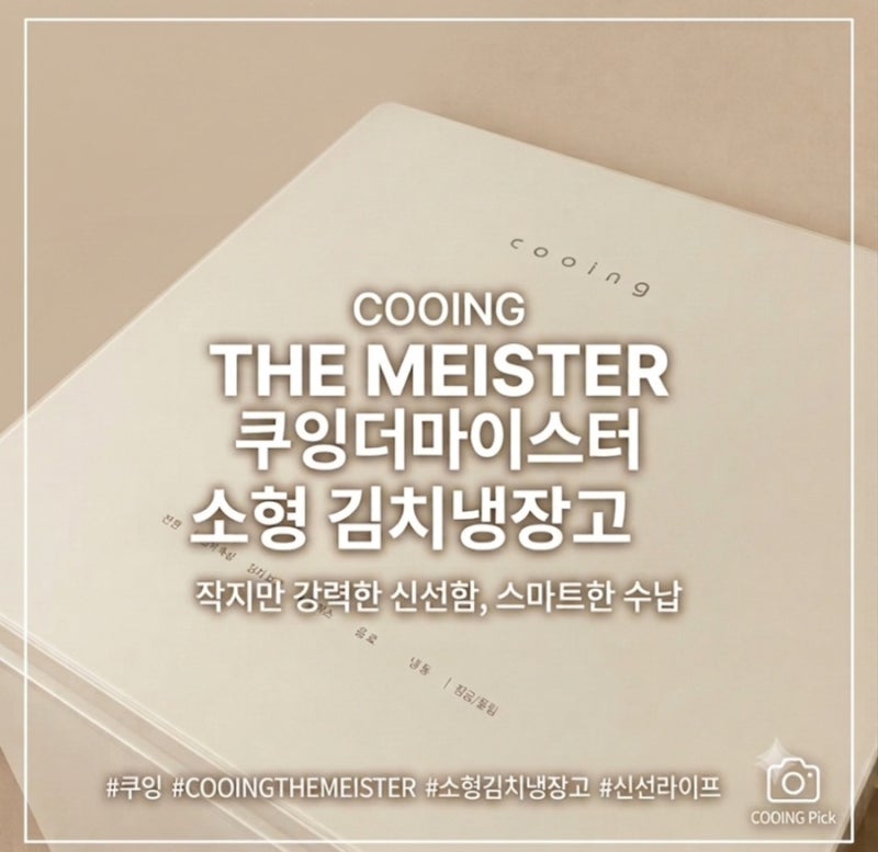 [쿠잉전자] 깔끔한 디자인부터 김치 보관까지 작지만 알찬 쿠잉 더마이스터 소형 김치냉장고....