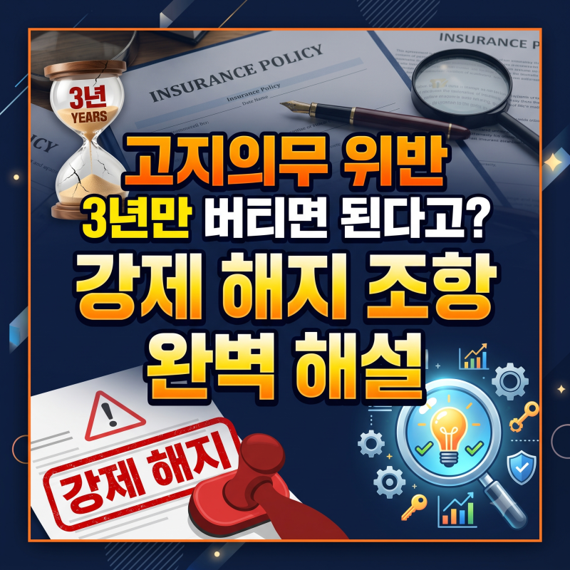 고지의무 위반 3년만 버티면 된다고? 강제 해지 조항 완벽 해설