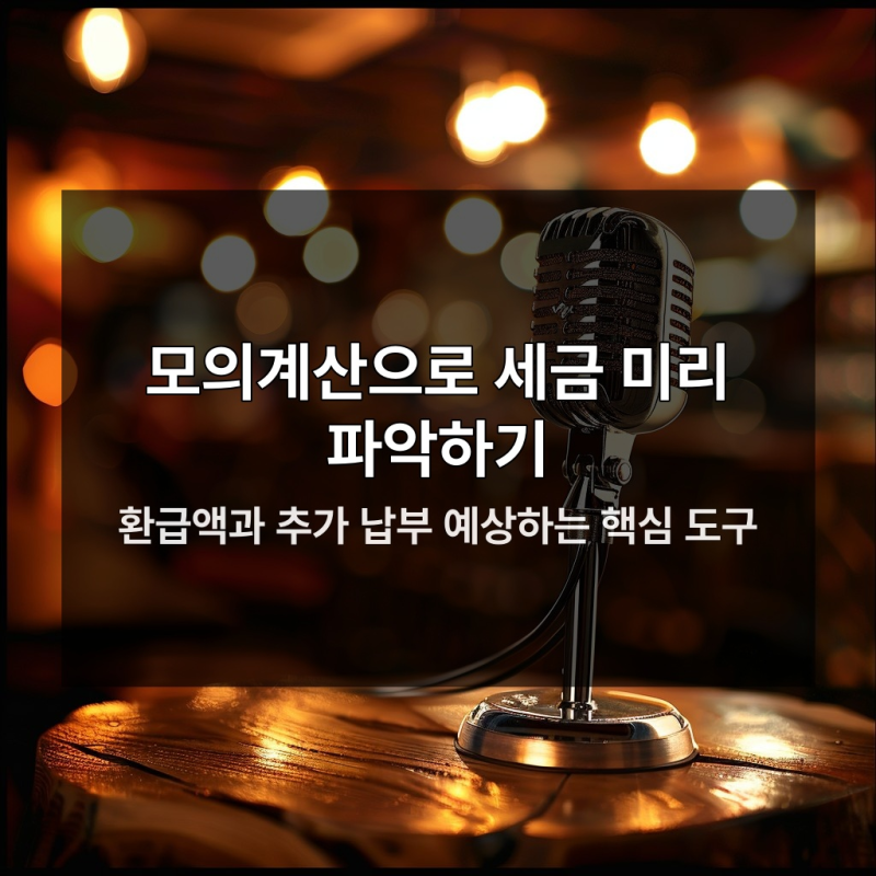 연말정산 모의계산 늦으면 세금 폭탄 맞는 진짜 이유