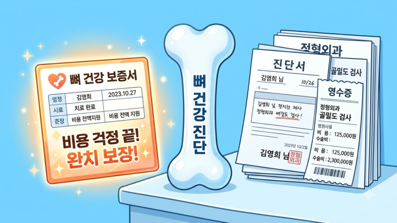 50대 골다공증 수치 위험 단계 치료제 실비 가능 여부 총정리
