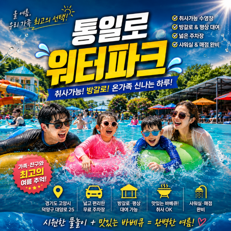 서울 근교 취사 가능한 수영장 찾는다면? 통일로워터파크 가격·방갈로·준비물·주차·이용 ....