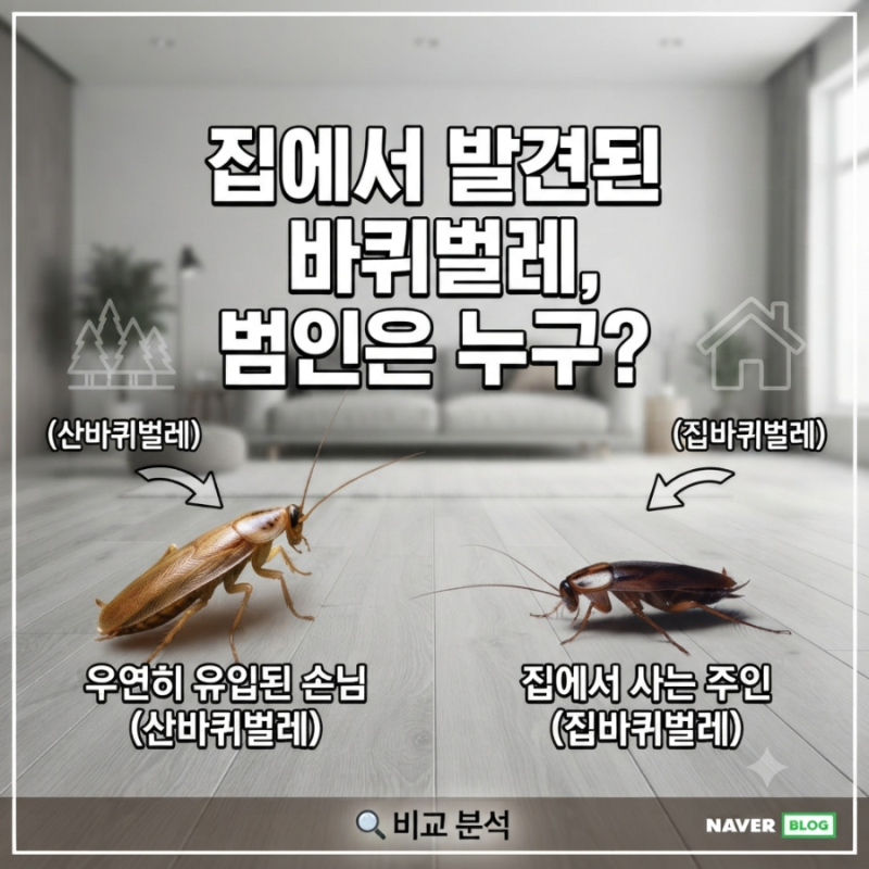 산바퀴벌레와 집바퀴벌레의 결정적 차이점 비교