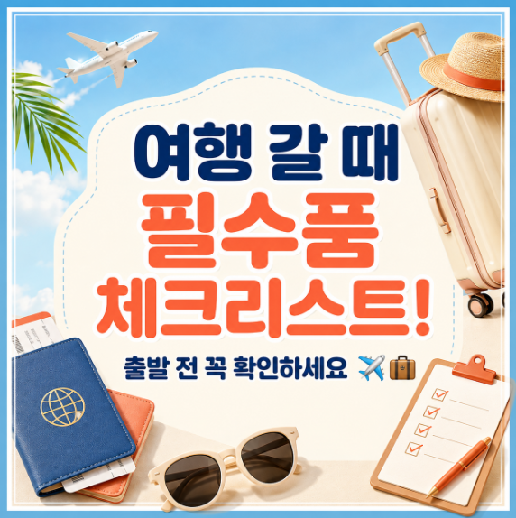 [알쓸정보] 국내·해외여행 준비물 체크리스트, 빠뜨리기 쉬운 여행 필수품 체크리스트