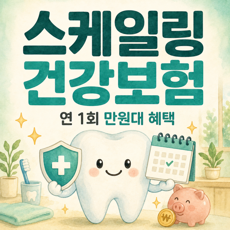 스케일링 건강보험 연 1회 적용, 1만 5천원으로 받는 조건 정리