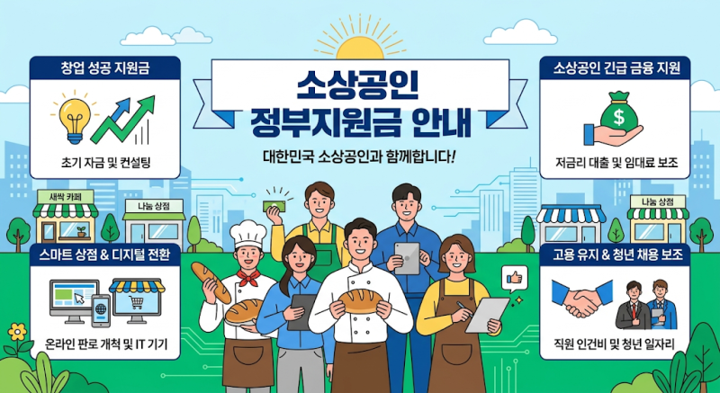 [2026년 정부지원금-소상공인 및 1인 기업] 2026년 소상공인 및 1인 기업 정부지원금 종류와 신....
