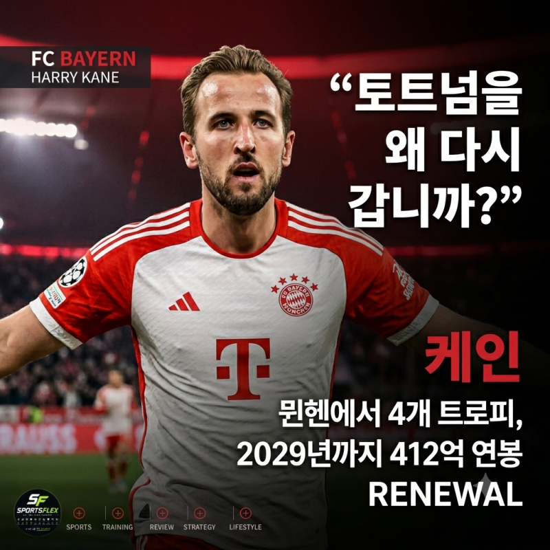 "토트넘을 왜 다시 갑니까?" 뮌헨서 4개 트로피 딴 케인, 2029년까지 412억 연봉 재계약