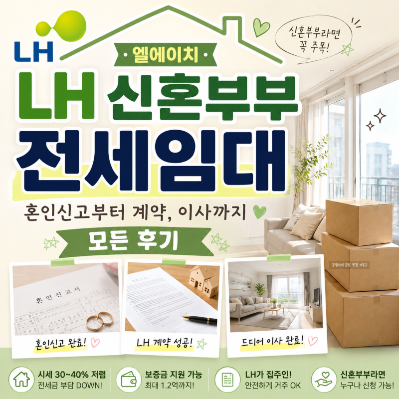 부산 LH 신혼부부 전세임대 2형 계약 혼인신고 이사후기