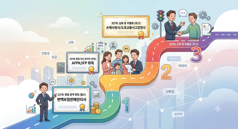 보험설계사가 영업력과 신뢰도를 2배 높이는 단계별 자격증 추천 TOP 5