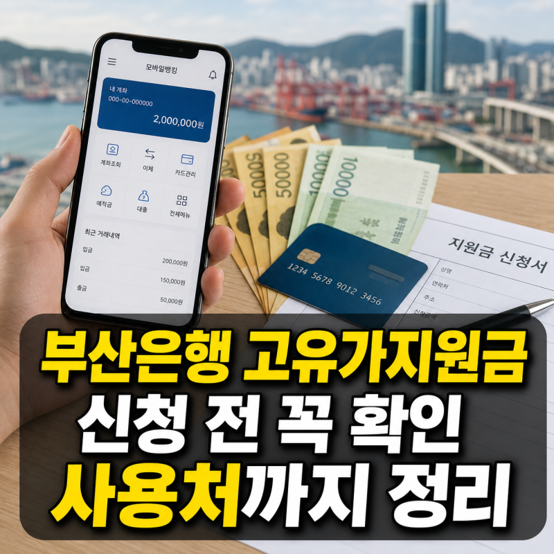 부산은행 고유가지원금 신청방법과 사용처 총정리