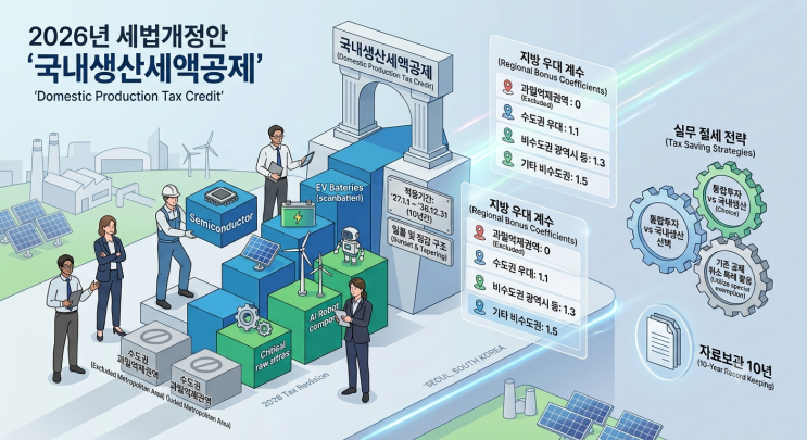 2026년 세법개정안:3.<b>국내생산세액공제</b> 핵심 한눈에 보기
