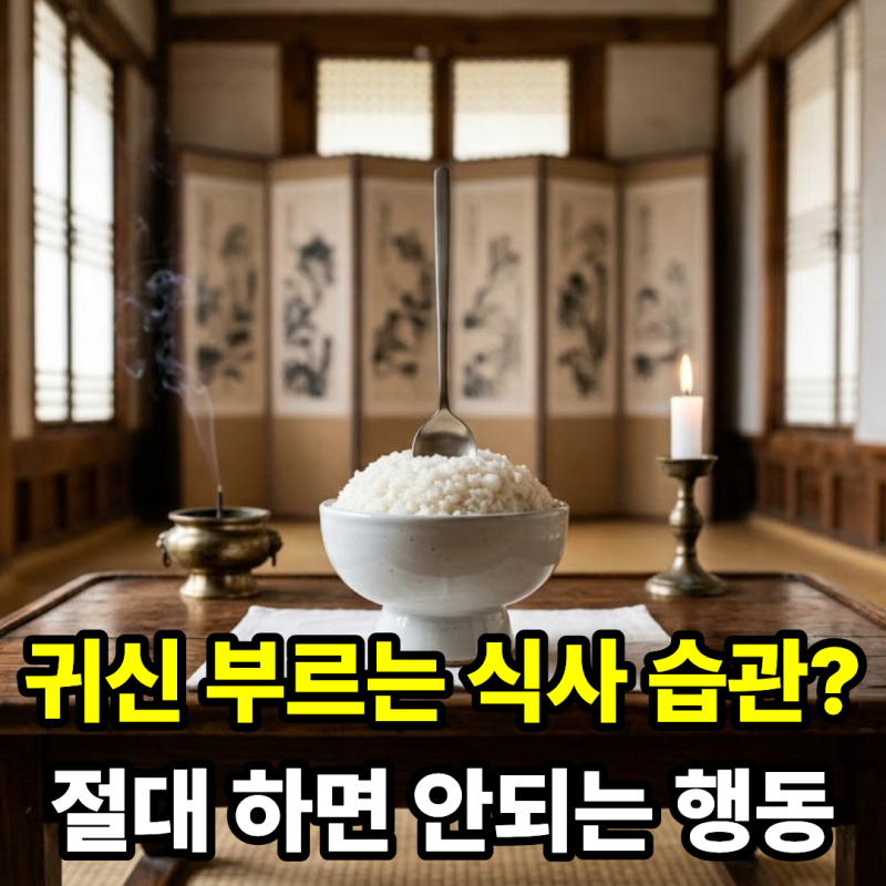 밥그릇에 '숟가락' 꽂았다가 혼났다면? 그 뒤에 숨은 서늘한 의미
