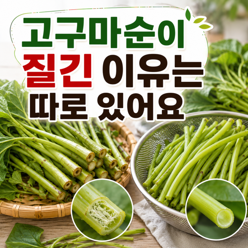 고구마순 삶는 시간 몇 분? 질기지 않고 부드럽게 만드는 방법