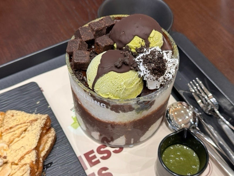 설빙 초코말차 설빙 후기｜인절미 토스트