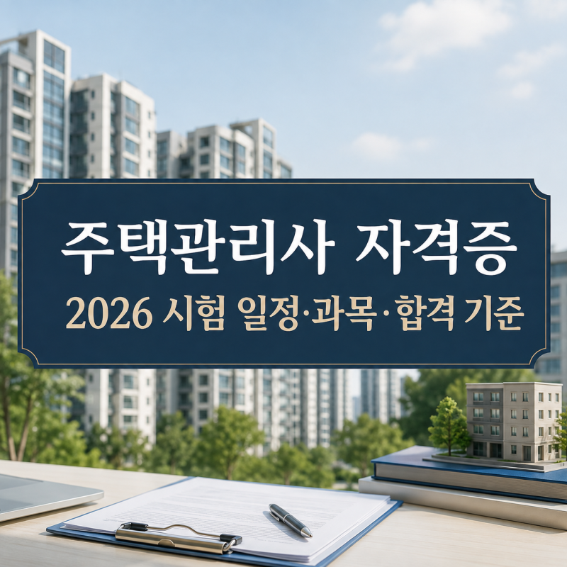 주택관리사 자격증 따려면? 2026 주택관리사 시험 일정·과목·합격 기준
