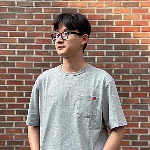 2만원대 회색 포켓 반팔티 유니버셜 오버롤 워커스 포켓 티셔츠 그레이