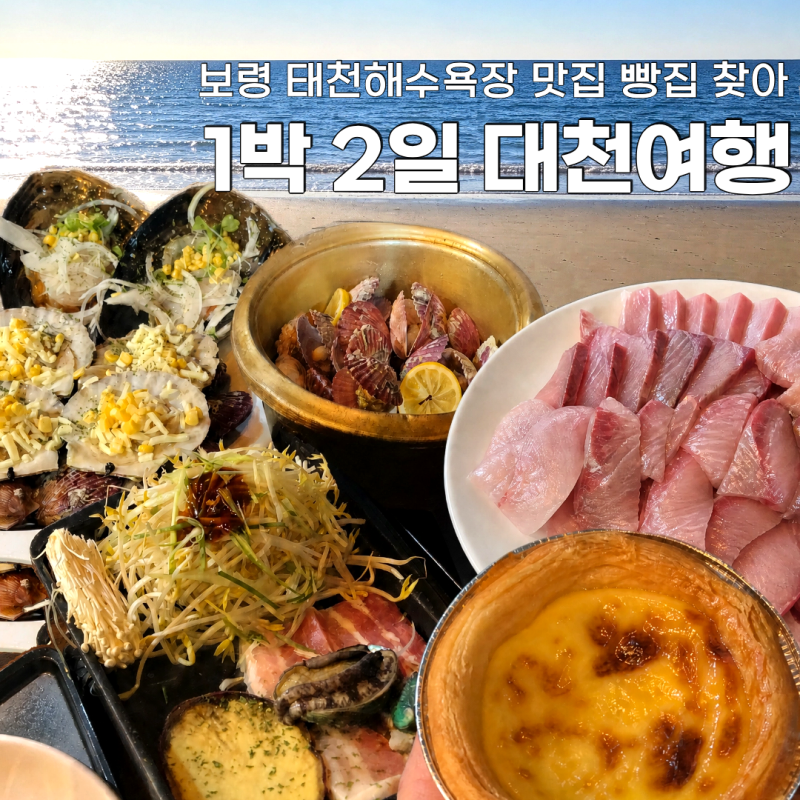 대천해수욕장 1박2일 여행코스 추천! 조개구이 맛집부터 방어회 빵지순례까지