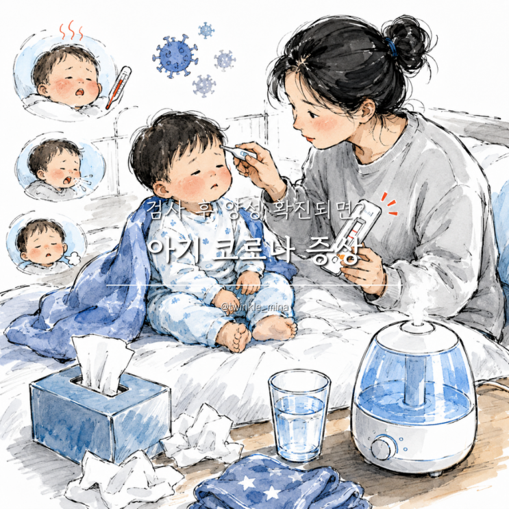 아기 <b>코로나</b> 증상 열 검사 후 양성 확진되면?