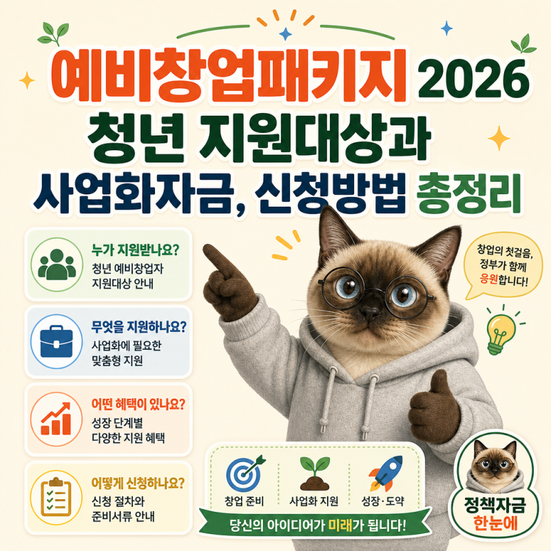 예비창업패키지 2026 청년 지원대상과 사업화자금, 신청방법 총정리