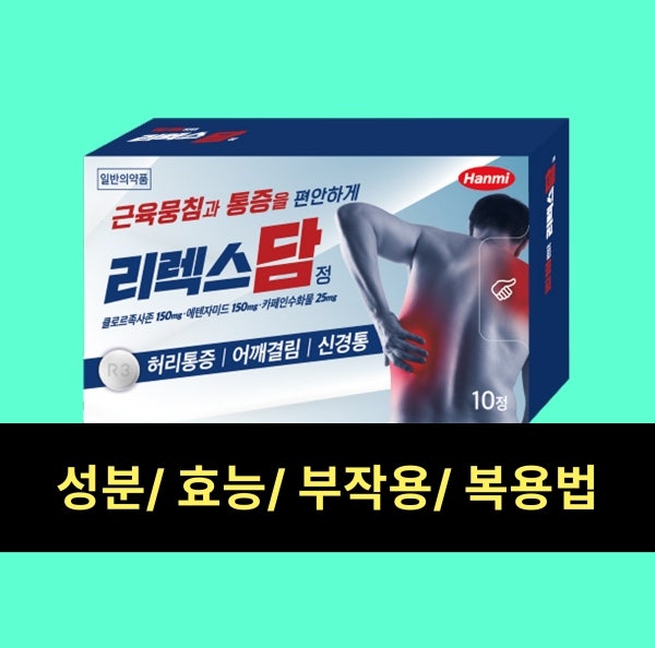 리렉스담 약국 근육통약, 자주 먹어도 괜찮나? 부작용과 올바른 복용법