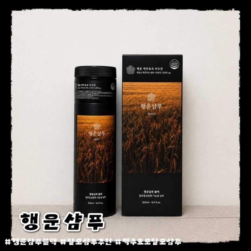 탈모샴푸 추천 행운샴푸 블랙으로 두피부터 관리 시작