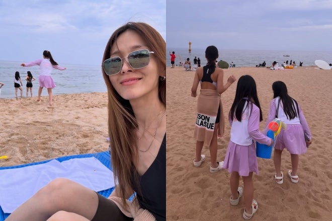 원더걸스 선예, 세 딸과 속초에 떴다…‘엄마 맞나’ 반응 터진 사진 한 장