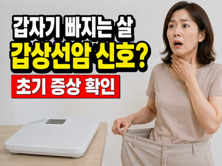“어? 왜 갑자기 살이 빠지지?” 갑상선암 초기 증상, 절대 무시하면 안 되는 이유