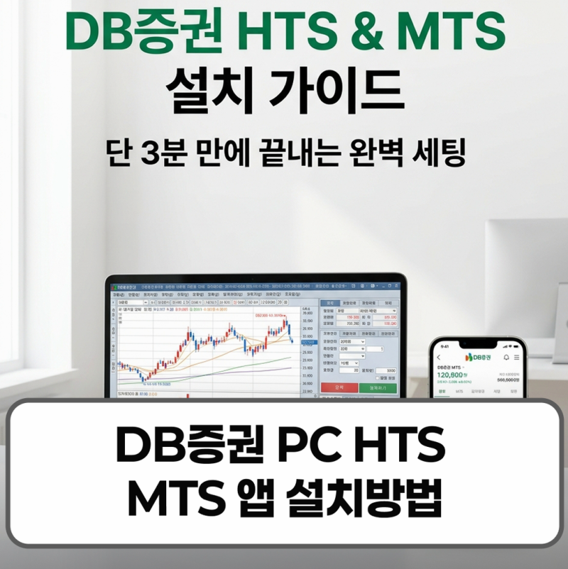 DB증권 PC HTS MTS 앱 설치방법 및 초보자 가이드