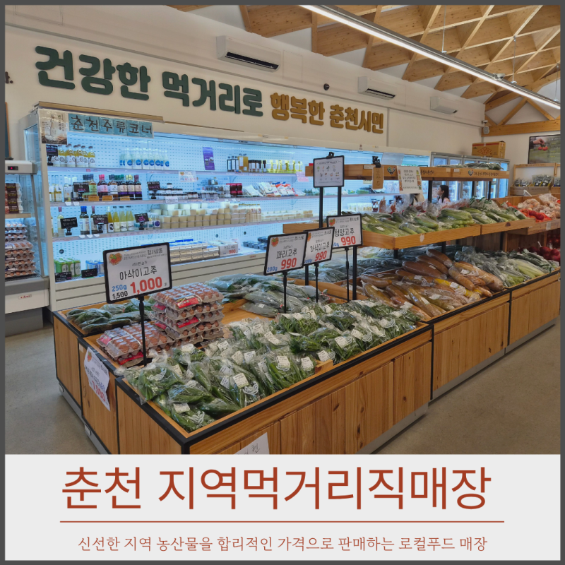 춘천 지역먹거리직매장 후기, 신선한 농산물 장보기