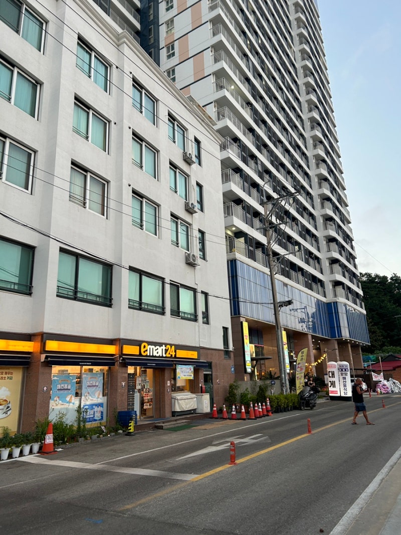 양양 오션스테이24K 죽도 E7 후기 죽도해수욕장 바로 앞 가성비 숙소 추천(주차, 취사 등)