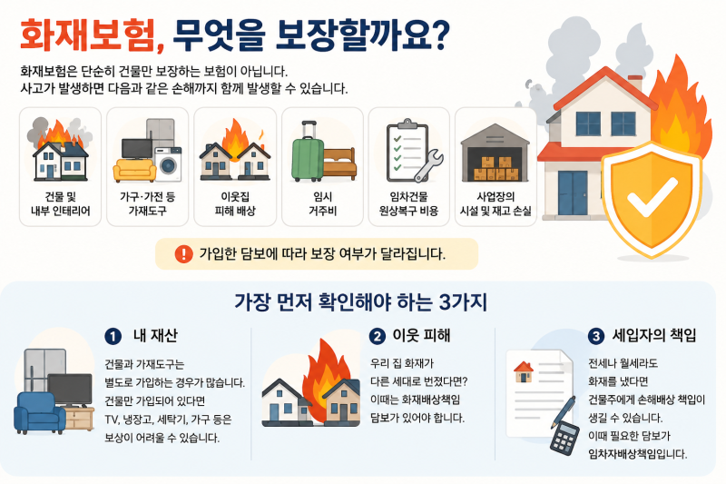 화재보험, 화재 발생 시 이것부터 준비하세요