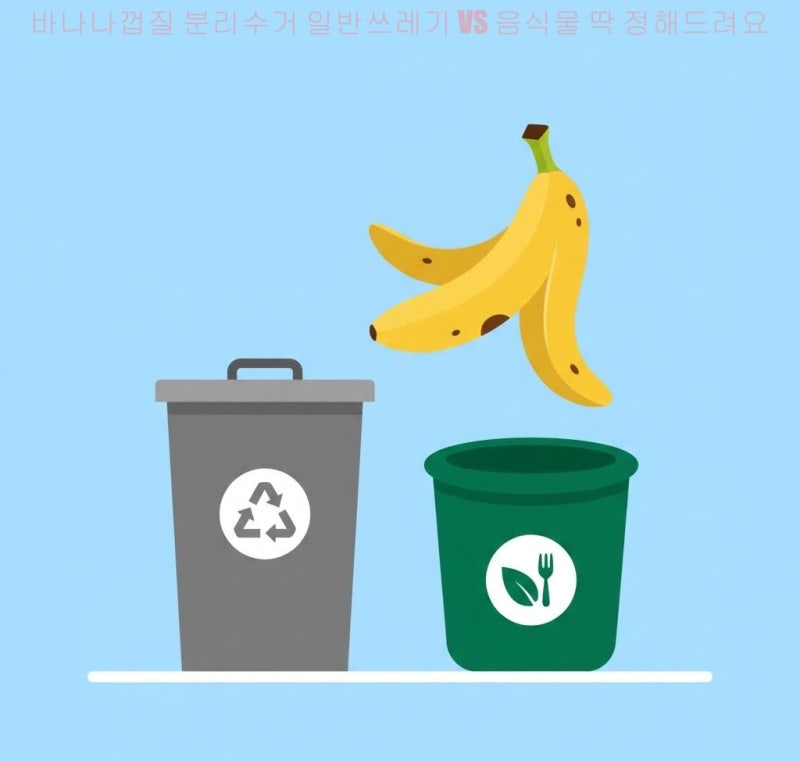 바나나 껍질 분리수거 일반쓰레기 VS 음식물 현실적인 처리 꿀팁 방법