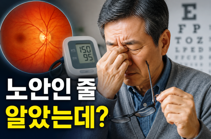 “눈 침침한 게 노안인 줄 알았는데”… 고혈압이 망막까지 망가뜨릴 수 있습니다