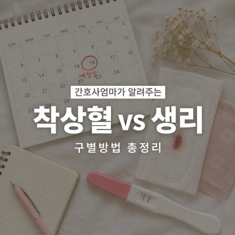 착상혈 vs 생리 구별하는 방법! 색깔부터 양, 기간까지 총정리