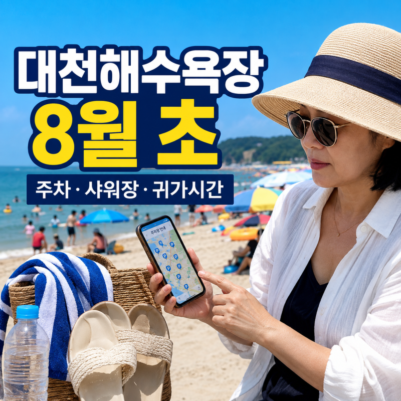 대천해수욕장 8월 초｜주차·샤워장·귀가시간 먼저 정하는 법