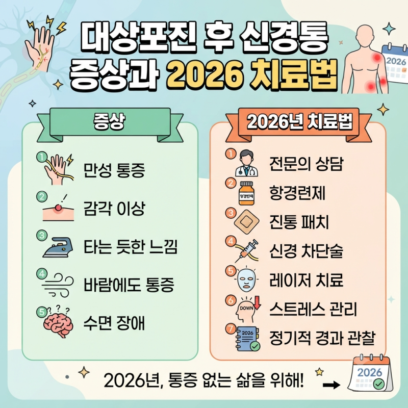 대상포진 후 신경통 증상과 2026 치료법