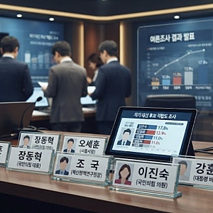 [여론조사] 차기 대선 후보 적합도, 김민석 vs 한동훈 오차범위 내 접전