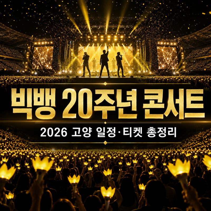 빅뱅 20주년 콘서트 2026 고양 일정·티켓 가격·교통 총정리
