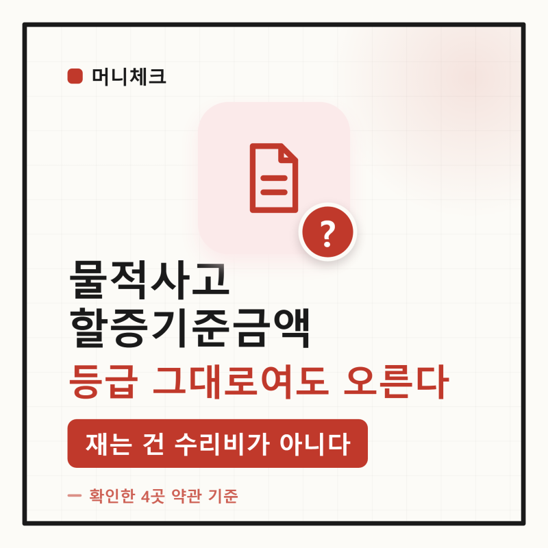 접촉사고 보험처리, 200만원 안 넘었는데 보험료가 오른 이유
