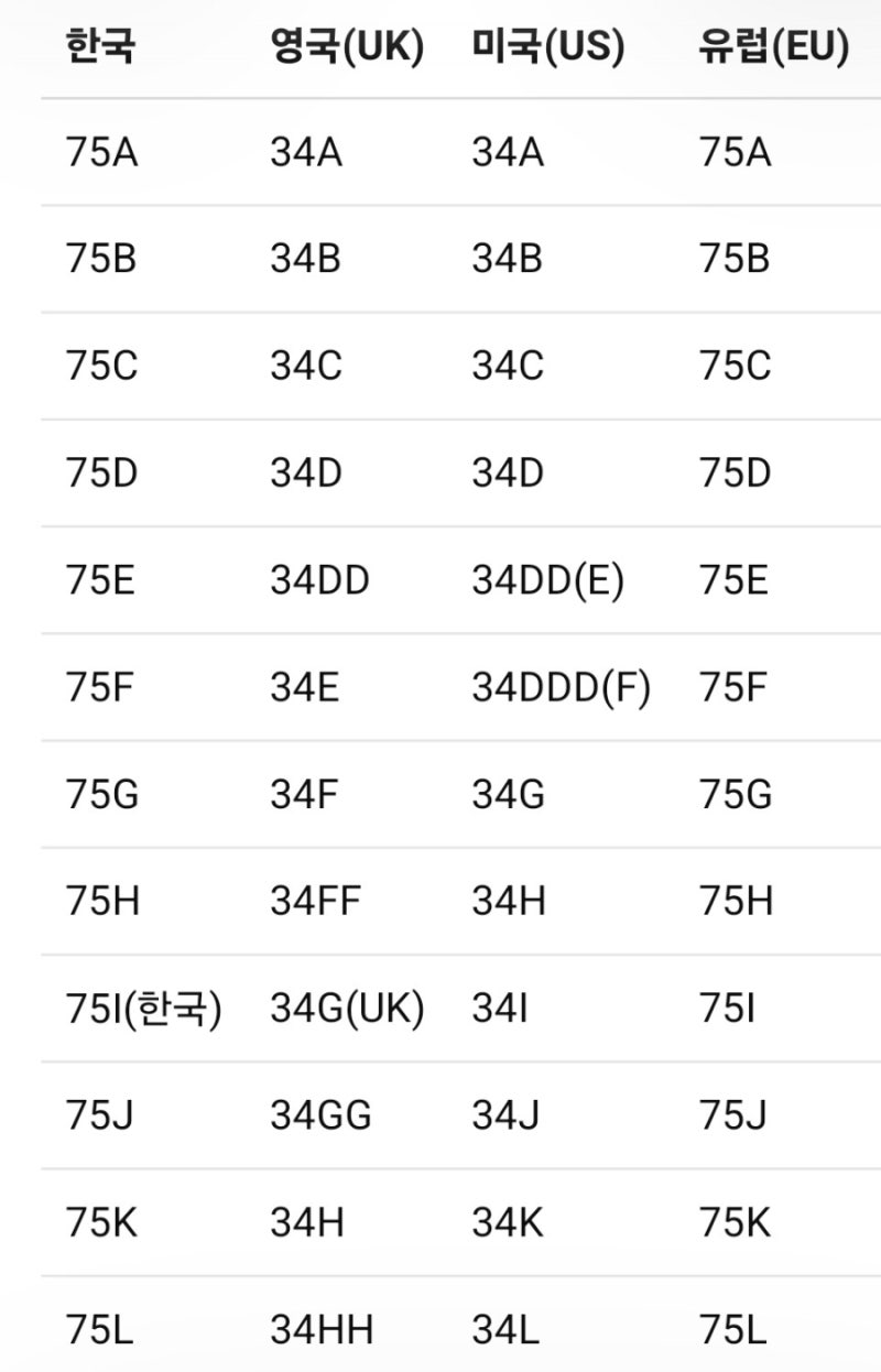 NO광고 브래지어 사이즈 계산기 (내 정확한 브라 사이즈 알아보기)