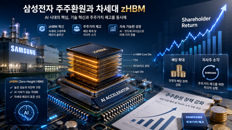주주환원 확대·zHBM 8배 성능·넷리스트 특허합의 | 혜라움연구소 삼성전자 브리핑 2026년 8월....