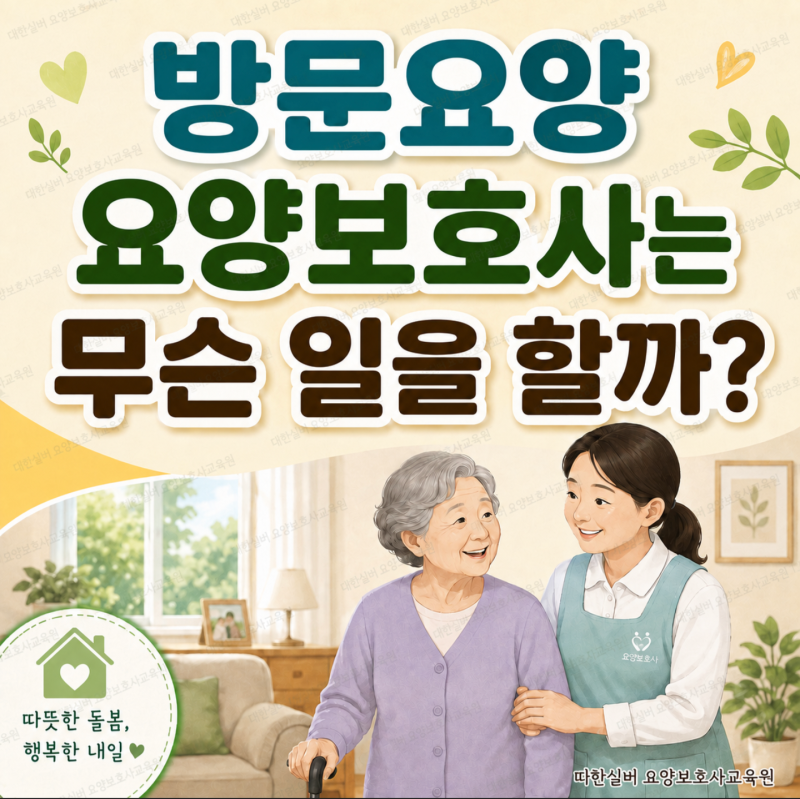 방문요양 요양보호사는 어떤 일을 할까요? 업무 범위와 주의 사항 총정리