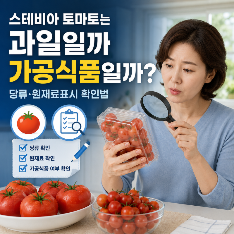 스테비아 토마토는 과일일까 가공식품일까? 당류·원재료표시 확인법