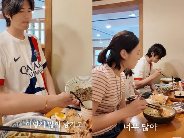 기성용 한혜진 가족 외식 논란 남은 음식에 아깝다는 반응